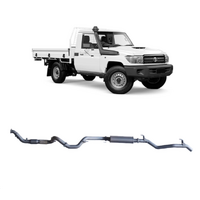 REDBACK 3" 409 STAINLESS STEEL NO CAT/MUFFLER EXHAUST SYSTEM FITS TOYOTA LANDCRUISER VDJ79R 2007-2016 SINGLE CAB