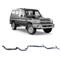 REDBACK 3" 409 STAINLESS STEEL CAT/PIPE EXHAUST SYSTEM FITS TOYOTA LANDCRUISER VDJ78R 2007-2016 TROOP CARRIER