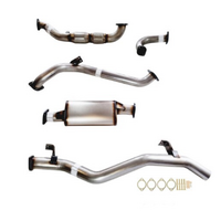 PERFORM-EX 3" STAINLESS STEEL CAT/MUFFLER TURBO BACK EXHAUST SYSTEM FITS TOYOTA LANDCRUISER VDJ79R 2007-2016 SINGLE CAB