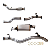 PERFORM-EX 3" STAINLESS STEEL NO CAT/MUFFLER TURBO BACK EXHAUST SYSTEM FITS TOYOTA LANDCRUISER VDJ79R 2012-2016 DUAL CAB