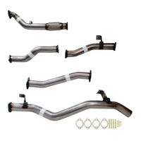 PERFORM-EX 3" STAINLESS STEEL PIPE ONLY TURBO BACK EXHAUST SYSTEM FITS TOYOTA LANDCRUISER VDJ79R DUAL CAB 2012-2016
