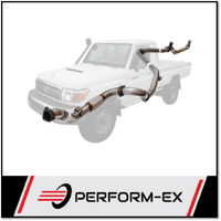 PERFORM-EX 3" STAINLESS STEEL PIPE ONLY TURBO BACK EXHAUST SYSTEM FITS TOYOTA LANDCRUISER VDJ79R SINGLE CAB 2007-2016