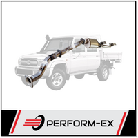 PERFORM-EX 3" STAINLESS STEEL WITH MUFFLER DPF BACK EXHAUST FITS TOYOTA LANDCRUISER VDJ79R 2016-ON
