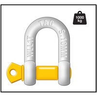 TAG DROP FORGED CARBON STEEL D-SHACKLE - LOAD RATE 1000KG 10MM