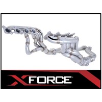 FORD MUSTANG GT 5.0L V8 XFORCE 304 STAINLESS STEEL HEADERS 1 7/8" & HIGH FLOW 3" METALLIC CATS