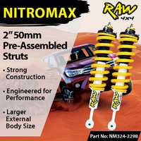 RAW 4X4 NITRO MAX FRONT PRE ASSEMBLED STRUTS FITS TOYOTA HILUX GGN25R (50-80KG)