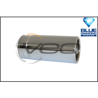 2 1/2" (63MM) INLET 2 3/4" (70MM) OUTLET 6" BLUE DIAMOND STRAIGHT CUT ROLLED IN EXHAUST TIP