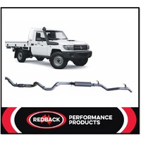 REDBACK 3" 409 SS CAT/MUFFLER EXHAUST FITS TOYOTA LANDCRUISER VDJ79R 07-16 S/CAB REDBACK 3" 409 SS CAT/MUFFLER EXHAUST FITS TOYOTA LANDCRUISER VDJ79R 07-16 S/CAB