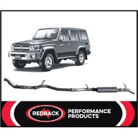 REDBACK 3" 409 SS NO CAT/MUFFLER EXHAUST FITS TOYOTA LANDCRUISER VDJ76R 07-16 REDBACK 3" 409 SS NO CAT/MUFFLER EXHAUST FITS TOYOTA LANDCRUISER VDJ76R 07-16