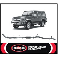 REDBACK 3" 409 SS NO CAT/RESONATOR SYSTEM FITS TOYOTA LANDCRUISER VDJ76R 07-16 REDBACK 3" 409 SS NO CAT/RESONATOR SYSTEM FITS TOYOTA LANDCRUISER VDJ76R 07-16