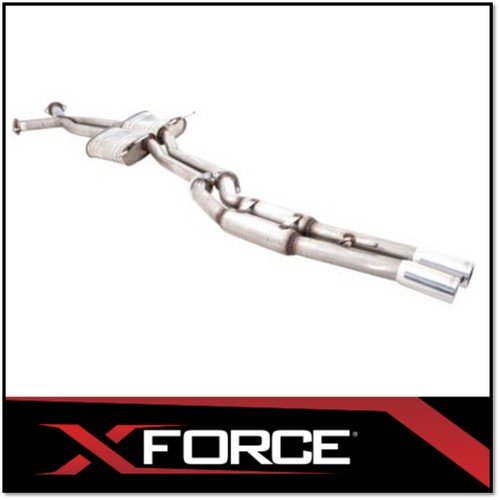 XFORCE TWIN 2 1/2" CATBACK 409 STAINLESS STEEL EXHAUST SYSTEM WITH HOTDOG REAR FITS HOLDEN COMMODORE VT VX VY VZ V8 SEDAN