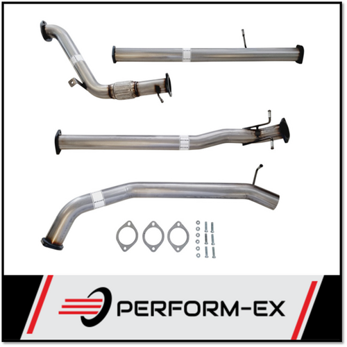 PERFORM-EX 3" STAINLESS STEEL NO CAT/PIPE ONLY TURBO BACK EXHAUST SYSTEM FITS FORD RANGER PX 3.2L 5CYL 2011-2016