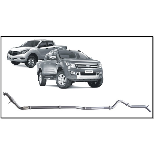 REDBACK 3" 409 SS CAT/PIPE ONLY EXHAUST FITS MAZDA BT-50 UP UR 2011-2016