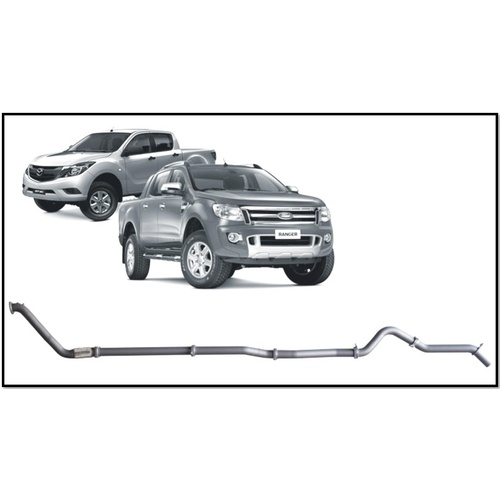 REDBACK 3" 409 SS PIPE ONLY EXHAUST FITS MAZDA BT-50 UP UR 3.2L 5CYL 2011-2016