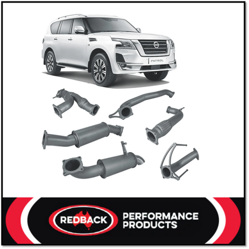 REDBACK 3" 409 STAINLESS STEEL CAT BACK EXHAUST SYSTEM WITH RESONATOR FITS NISSAN PATROL Y62 5.6L V8