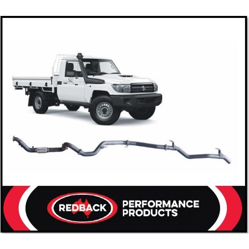REDBACK 3" 409 STAINLESS STEEL CAT/PIPE EXHAUST SYSTEM FITS TOYOTA LANDCRUISER VDJ79R 2007-2016 SINGLE CAB