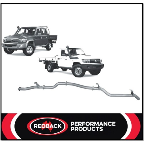 REDBACK 3" SS PIPE ONLY DPF BACK EXHAUST FITS TOYOTA LANDCRUISER VDJ79R 16-ON