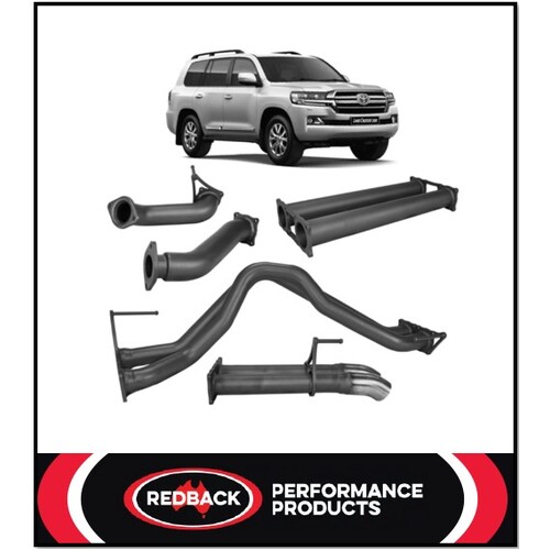 REDBACK 3" 409 SS PIPE ONLY EXHAUST FITS TOYOTA LANDCRUISER VDJ200R 2015-2021