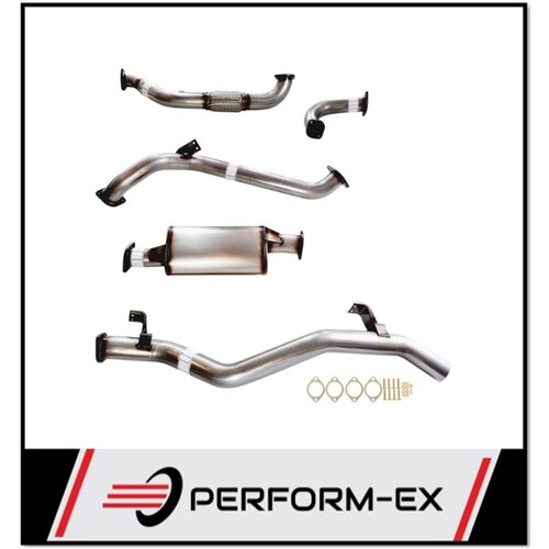 PERFORM-EX 3" STAINLESS STEEL NO CAT/MUFFLER TURBO BACK EXHAUST SYSTEM FITS TOYOTA LANDCRUISER VDJ79R 2007-2016 SINGLE CAB