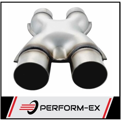 STAINLESS STEEL EXHAUST X-PIPE (KISS CROSSOVER) PRESSED 2 1/4" 57MM