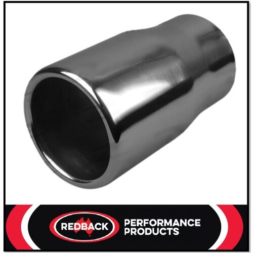 1 3/4" (45MM) INLET 1 7/8" (48MM) OUTLET 8" STRAIGHT CUT ROLLED IN EXHAUST TIP